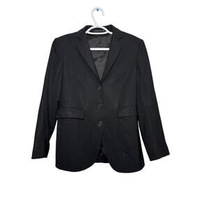 Theory black wool blazer womens 4 corpcore career office business‎ clean girl
